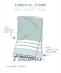 Essential Stripe - Turkish Bath & Beach - Turkish Towel by Shop Around The Palm